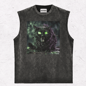SCARY CAT  HEAVY WEIGHT COTTON TEE-012