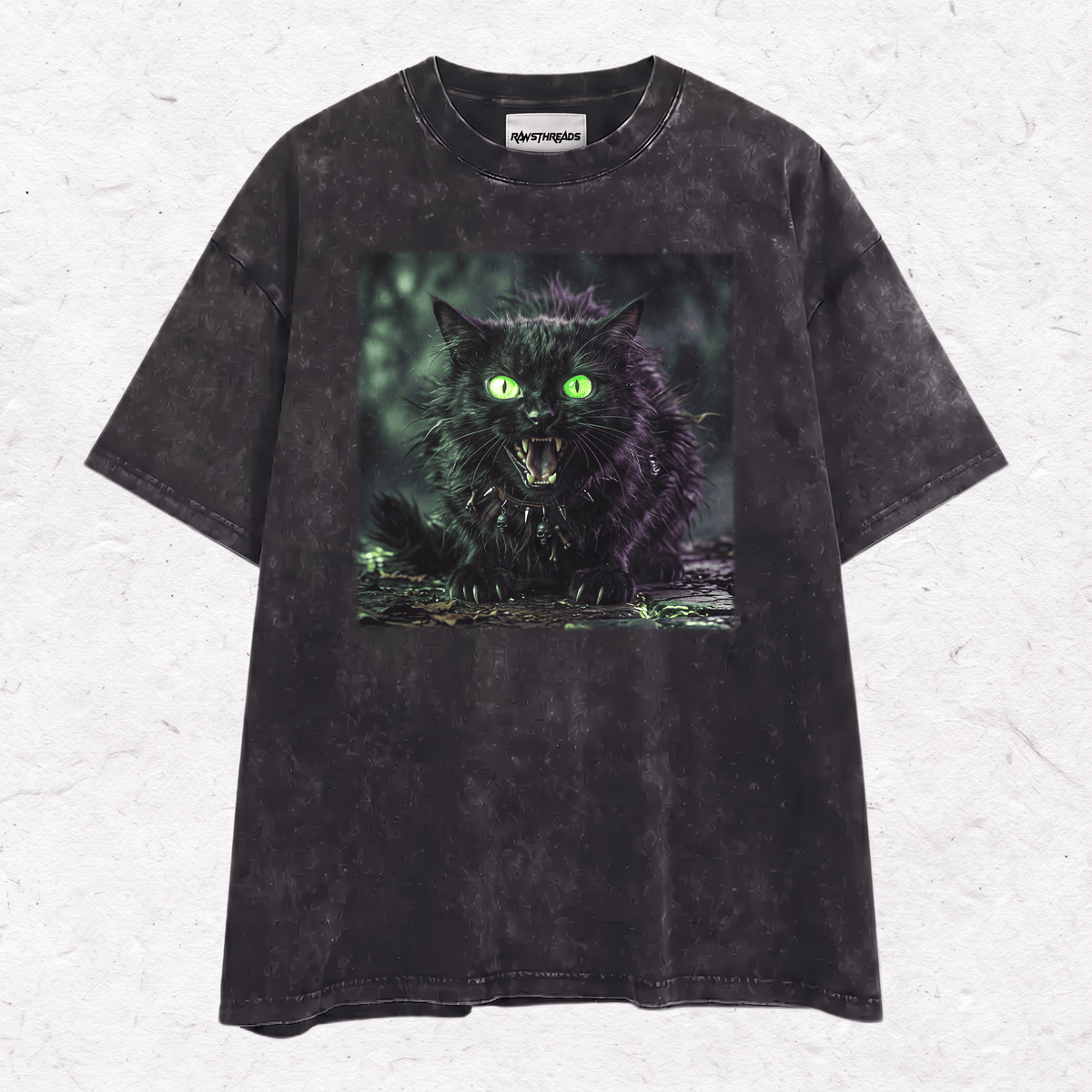 SCARY CAT  HEAVY WEIGHT COTTON TEE-012