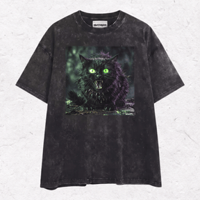 SCARY CAT  HEAVY WEIGHT COTTON TEE-012