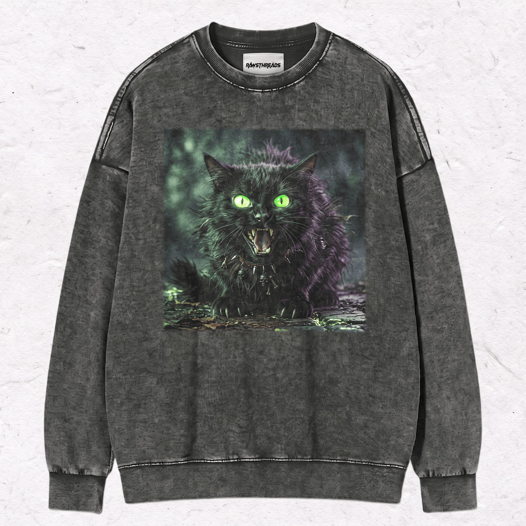 SCARY CAT  HEAVY WEIGHT COTTON TEE-012