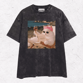 RICH CAT HEAVY WEIGHT COTTON TEE-013