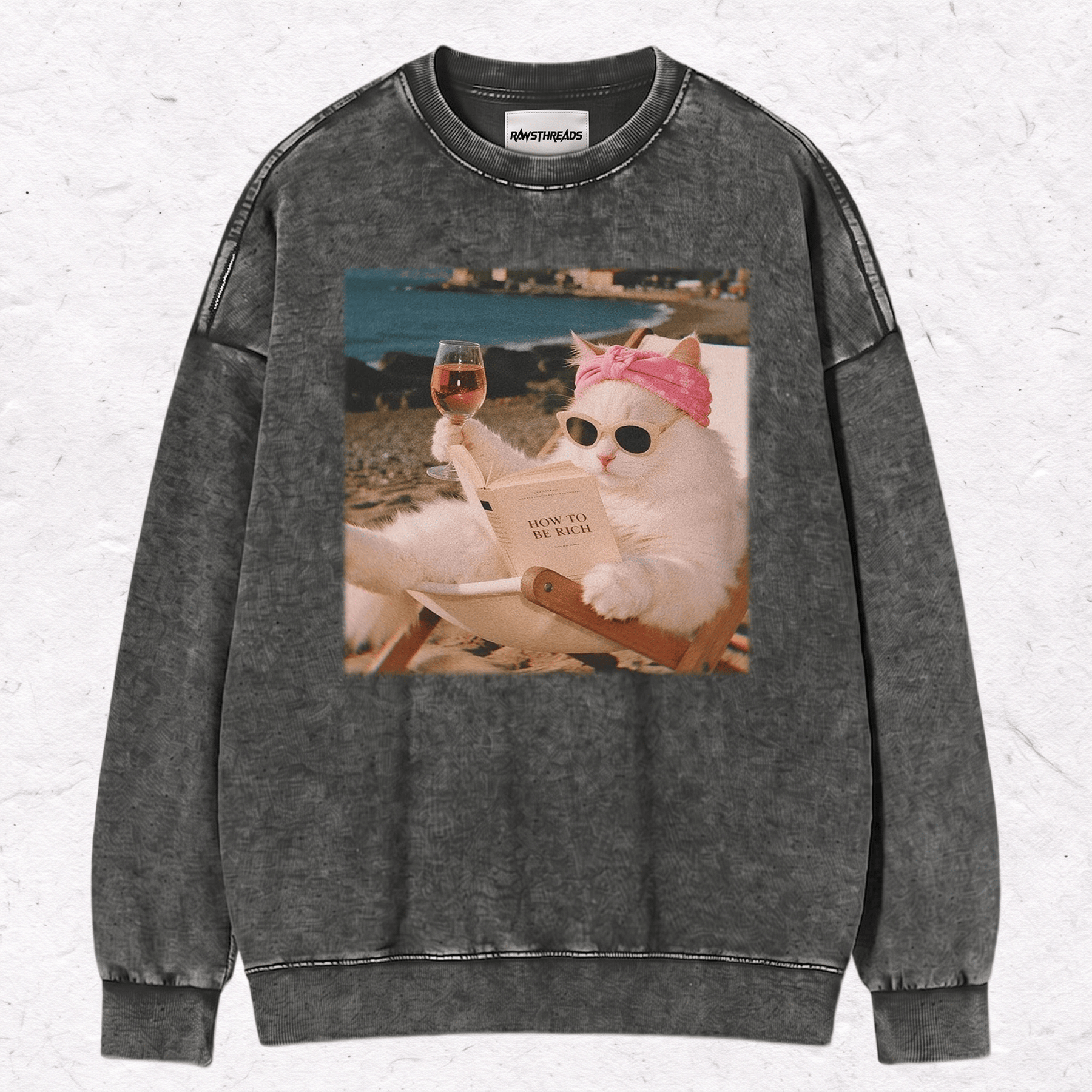 RICH CAT HEAVY WEIGHT COTTON TEE-013