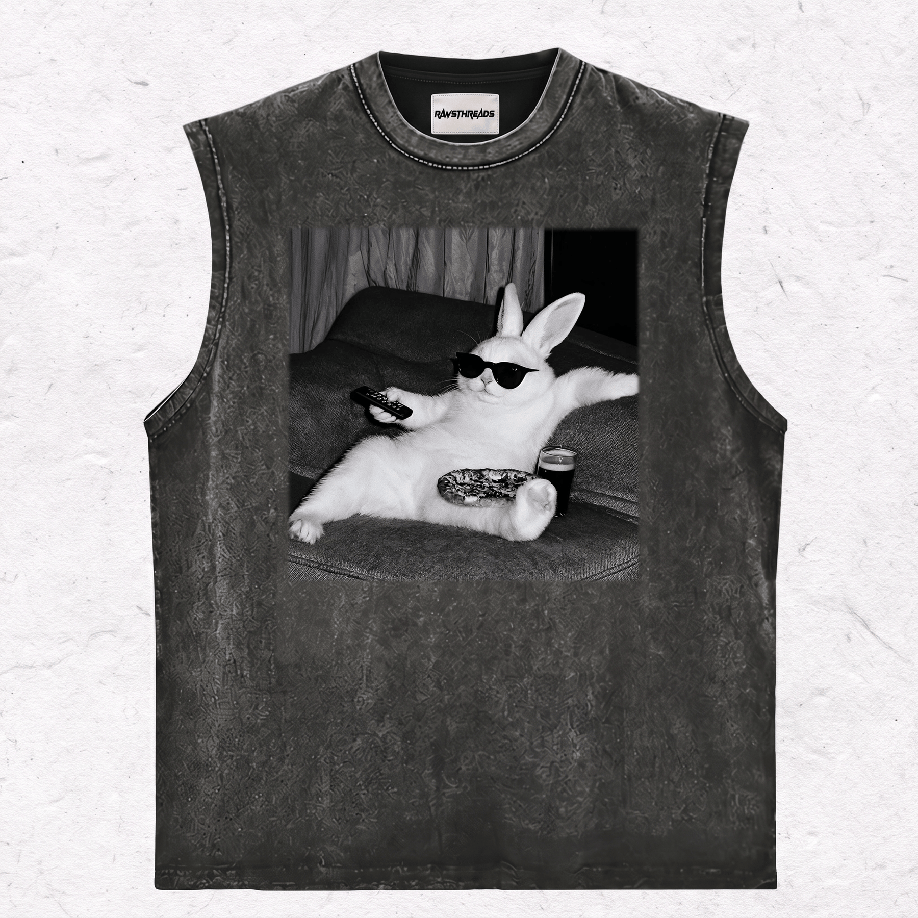 WACKY BUNNY HEAVY WEIGHT COTTON TEE-014