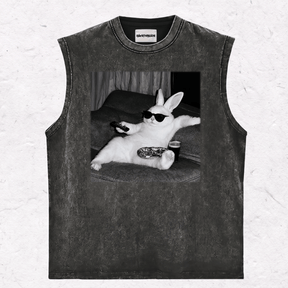 WACKY BUNNY HEAVY WEIGHT COTTON TEE-014