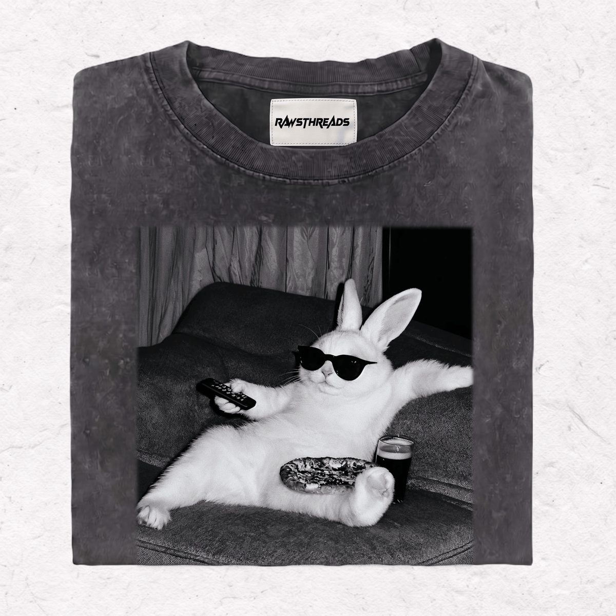 WACKY BUNNY HEAVY WEIGHT COTTON TEE-014
