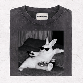 WACKY BUNNY HEAVY WEIGHT COTTON TEE-014