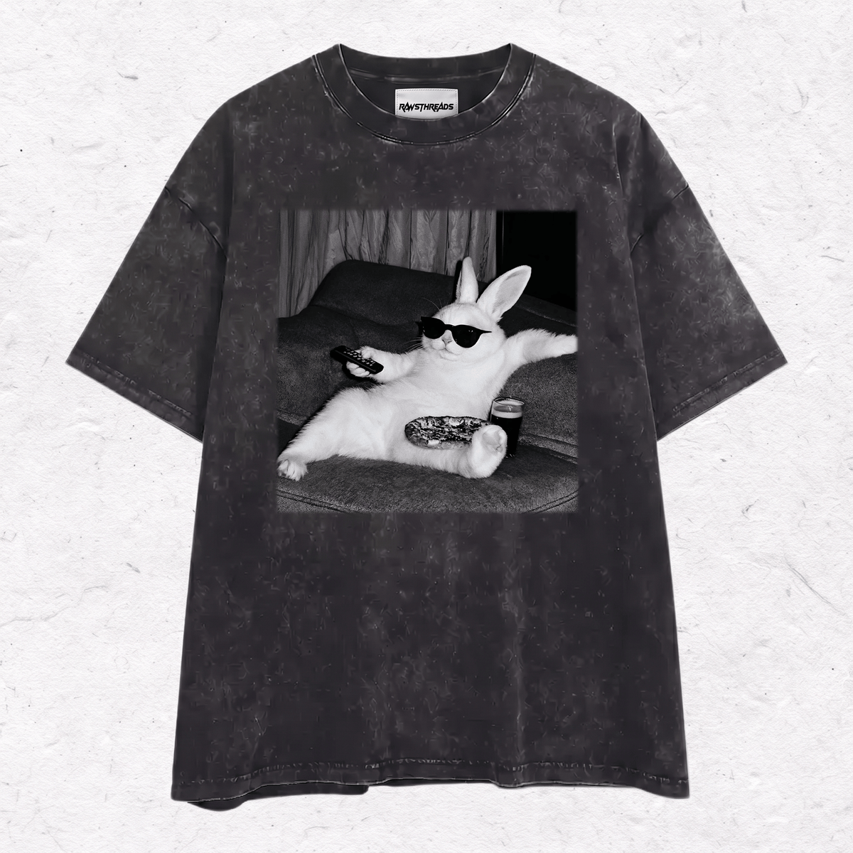 WACKY BUNNY HEAVY WEIGHT COTTON TEE-014