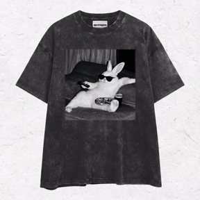 WACKY BUNNY HEAVY WEIGHT COTTON TEE-014