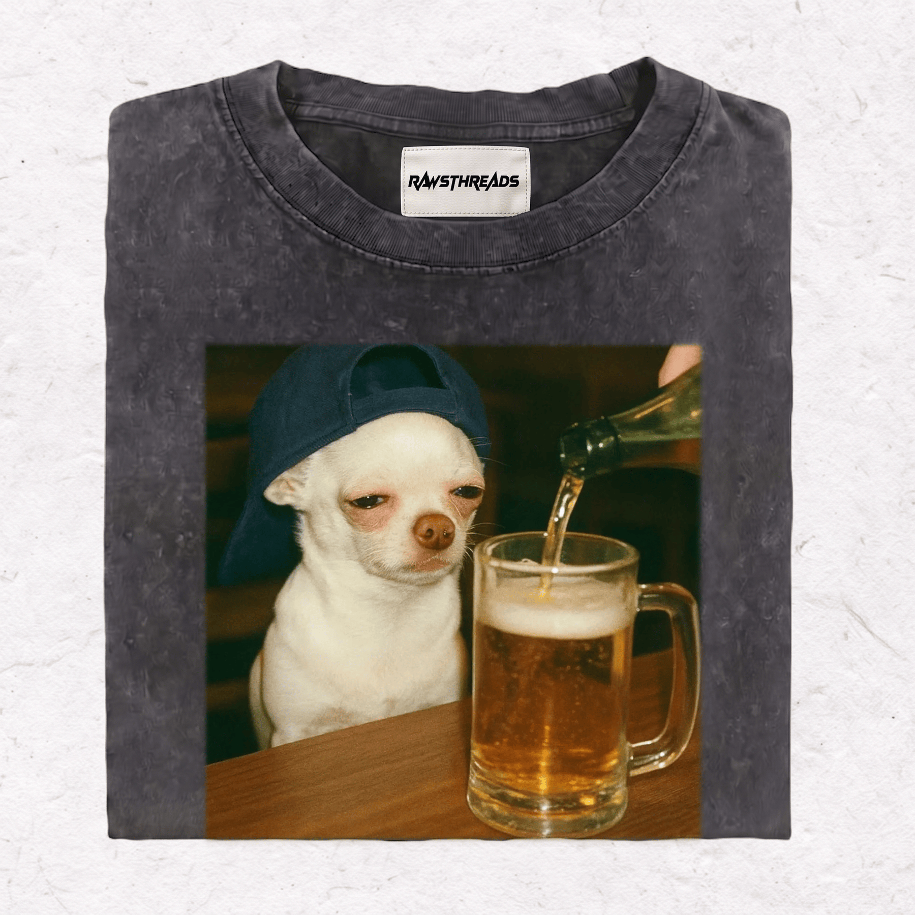 BEER DOG HEAVY WEIGHT COTTON TEE-015