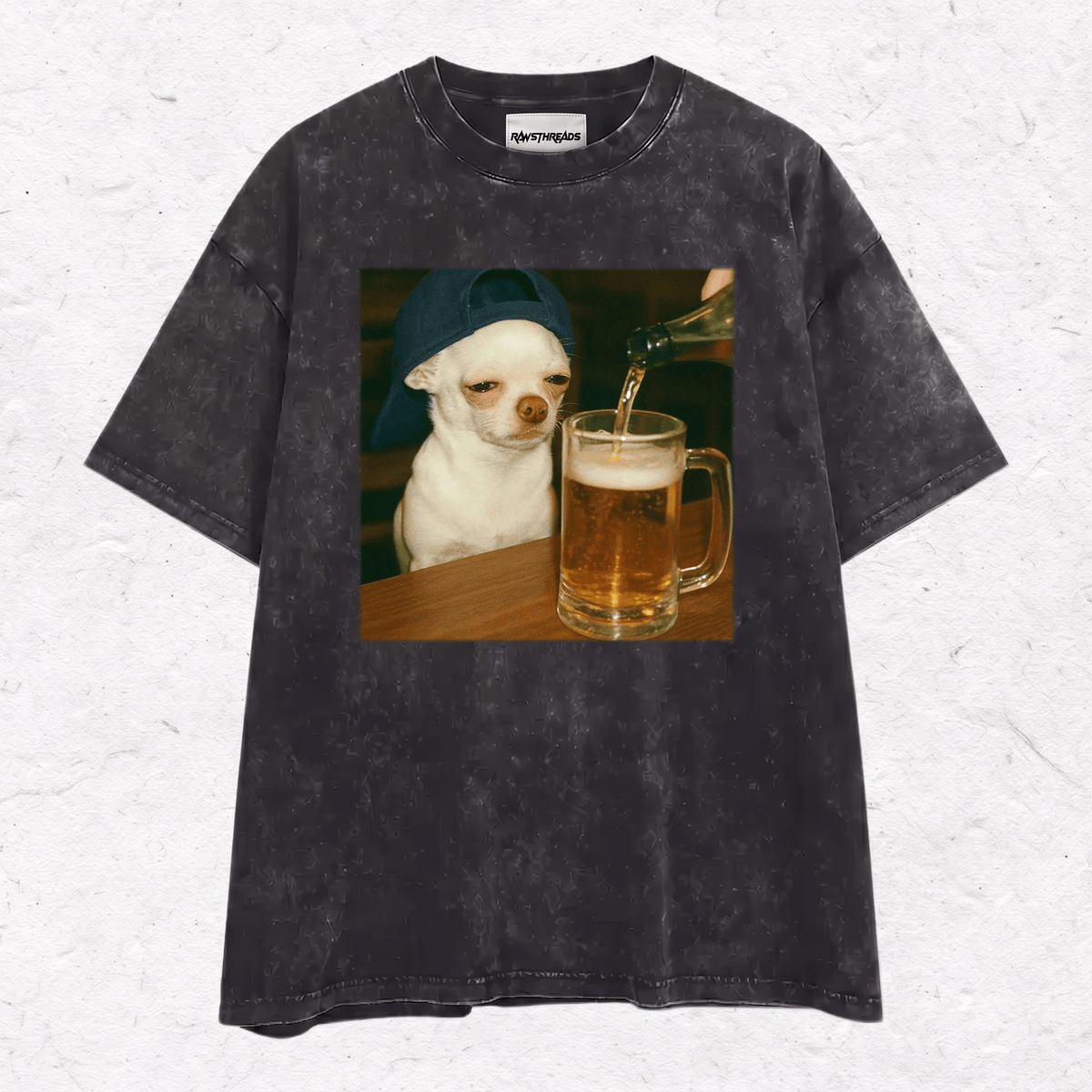 BEER DOG HEAVY WEIGHT COTTON TEE-015