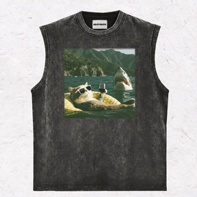 SHARK&CAT HEAVY WEIGHT COTTON TEE-018