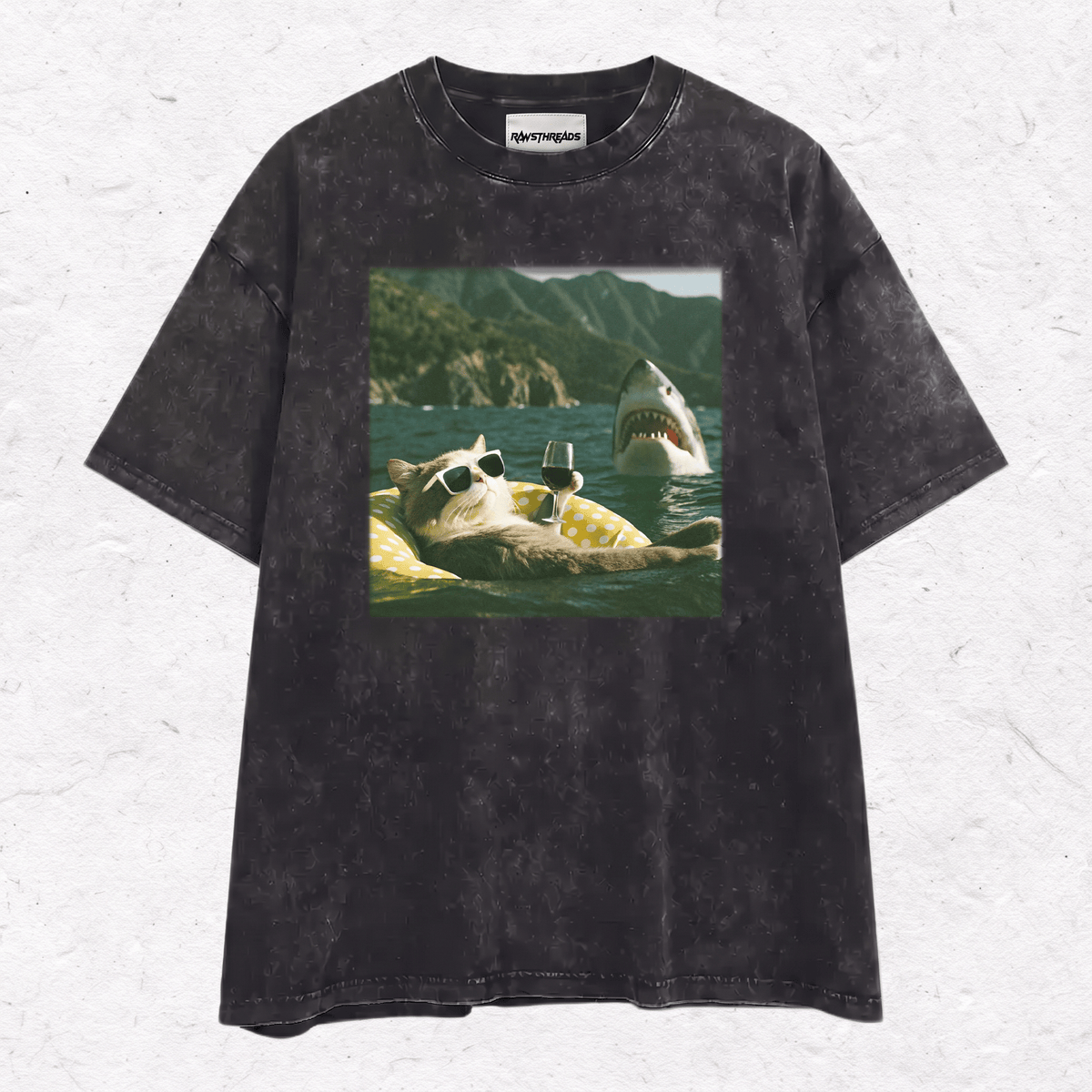 SHARK&CAT HEAVY WEIGHT COTTON TEE-018