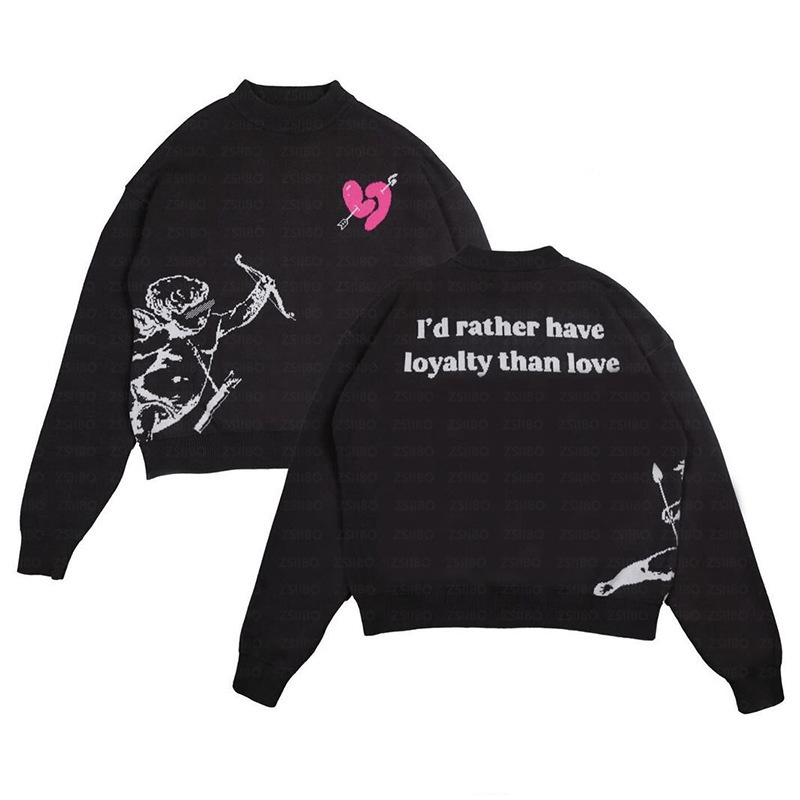 Loyalty Over Love Cupid Knit Sweater