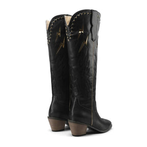 Women’s Lightning Embroidered Knee-High Western Boots-60039