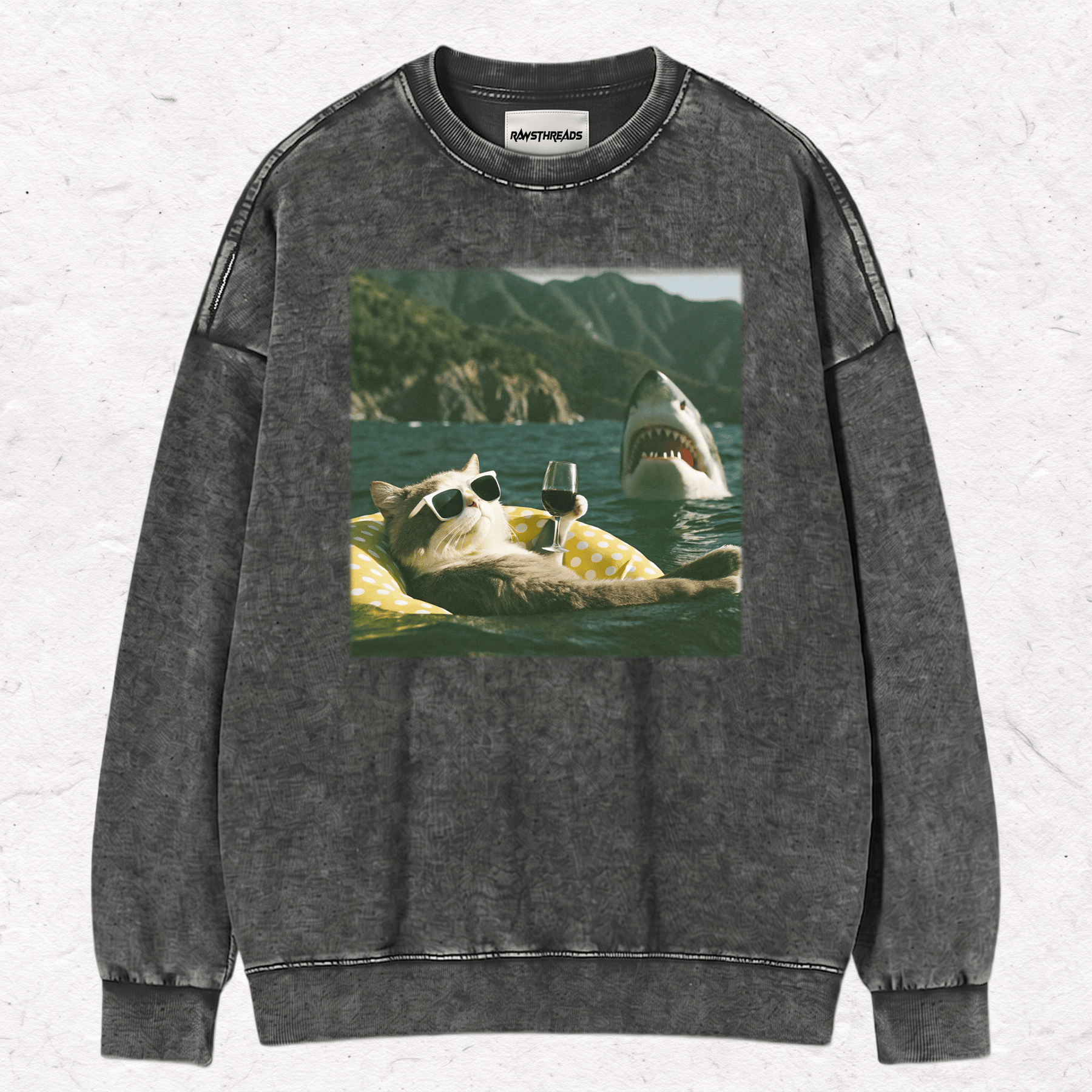 SHARK&CAT HEAVY WEIGHT COTTON TEE-018