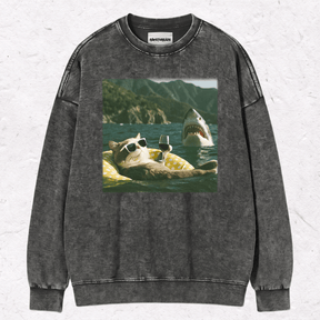 SHARK&CAT HEAVY WEIGHT COTTON TEE-018