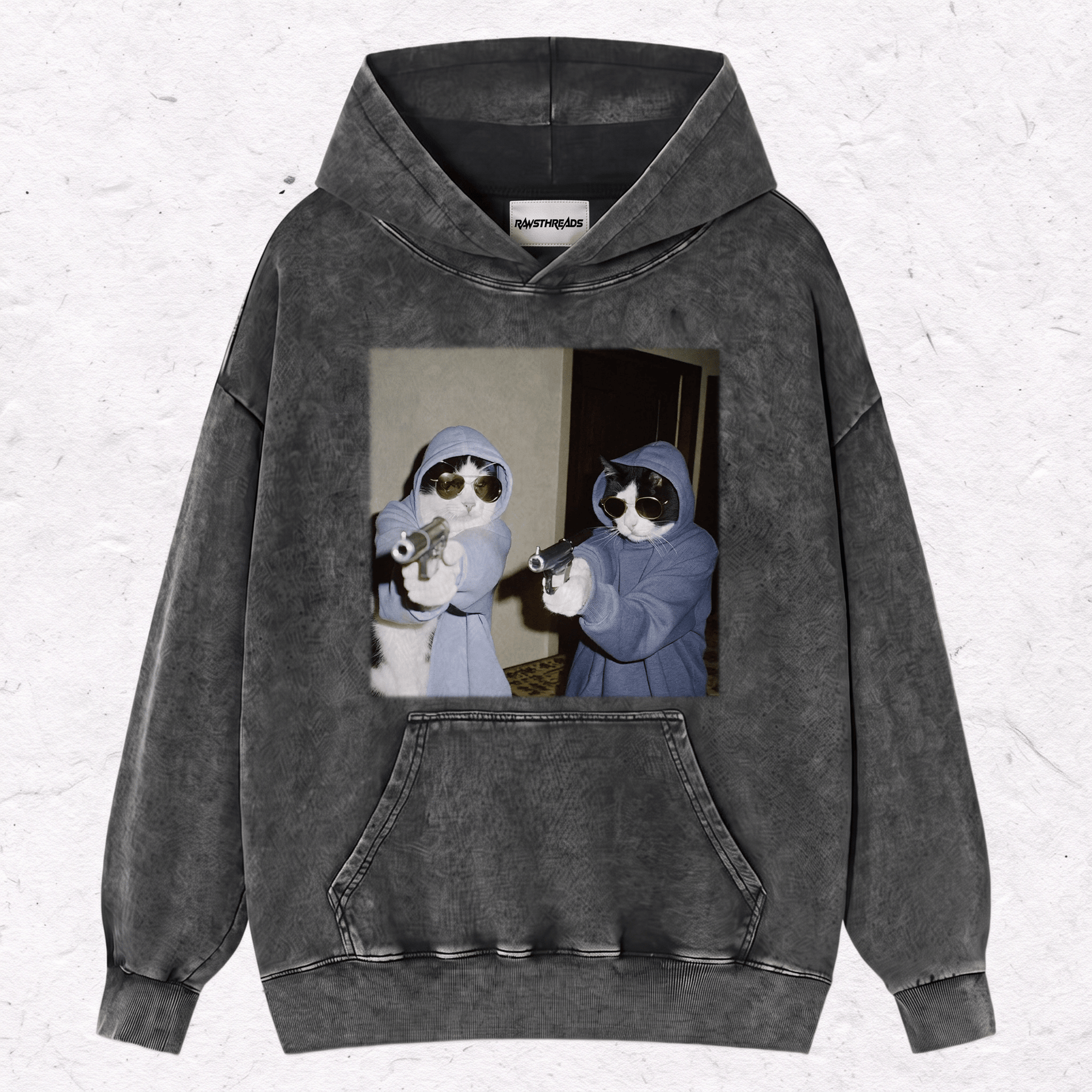WACKY CAT HEAVY WEIGHT COTTON TEE-019
