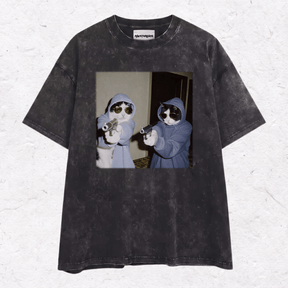 WACKY CAT HEAVY WEIGHT COTTON TEE-019