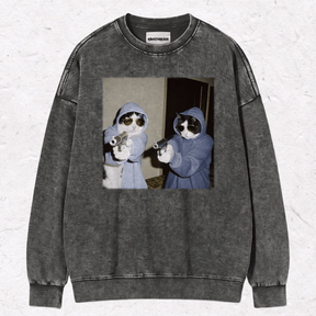 WACKY CAT HEAVY WEIGHT COTTON TEE-019
