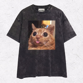 WACKY CAT HEAVY WEIGHT COTTON TEE-002