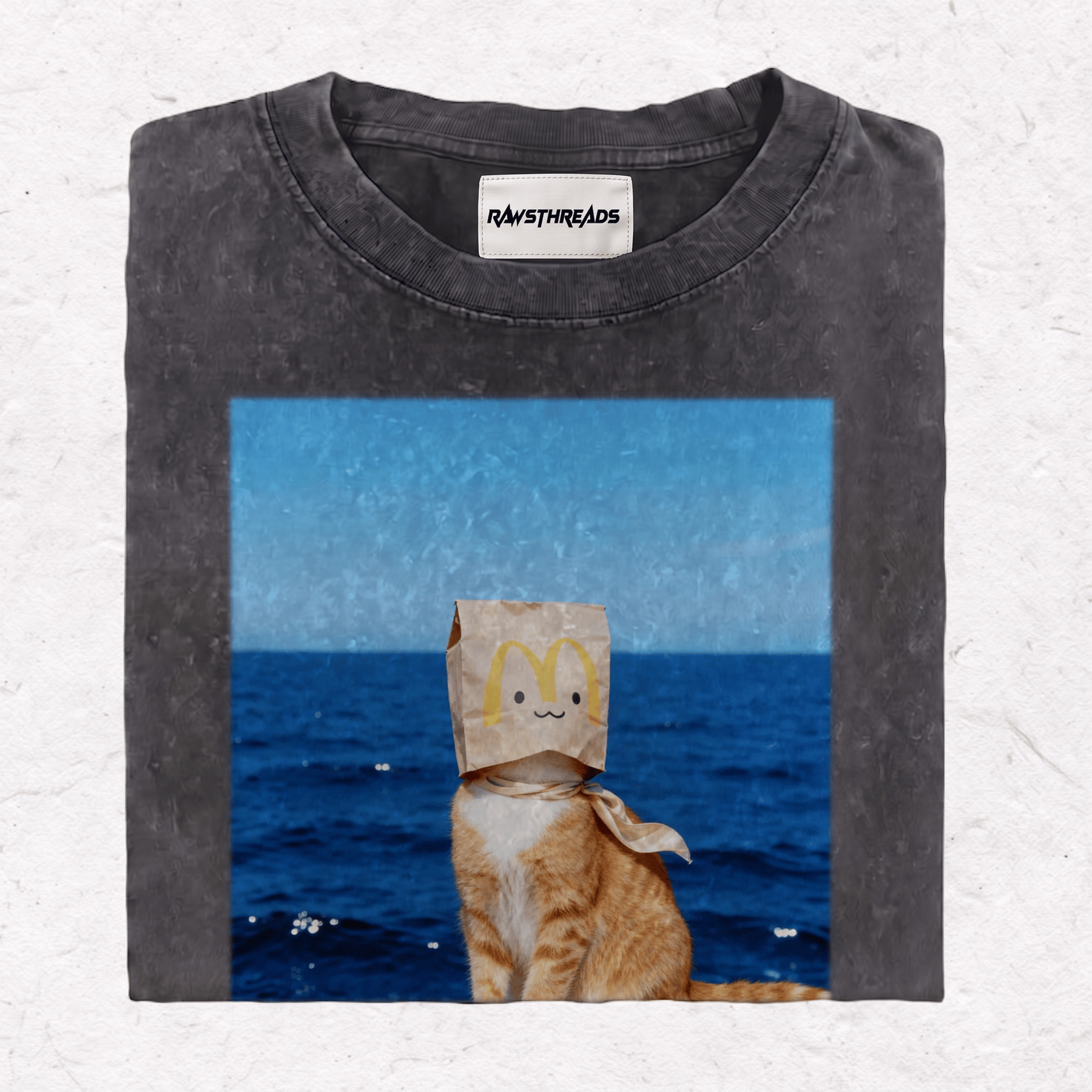 WACKY CAT HEAVY WEIGHT COTTON TEE-020