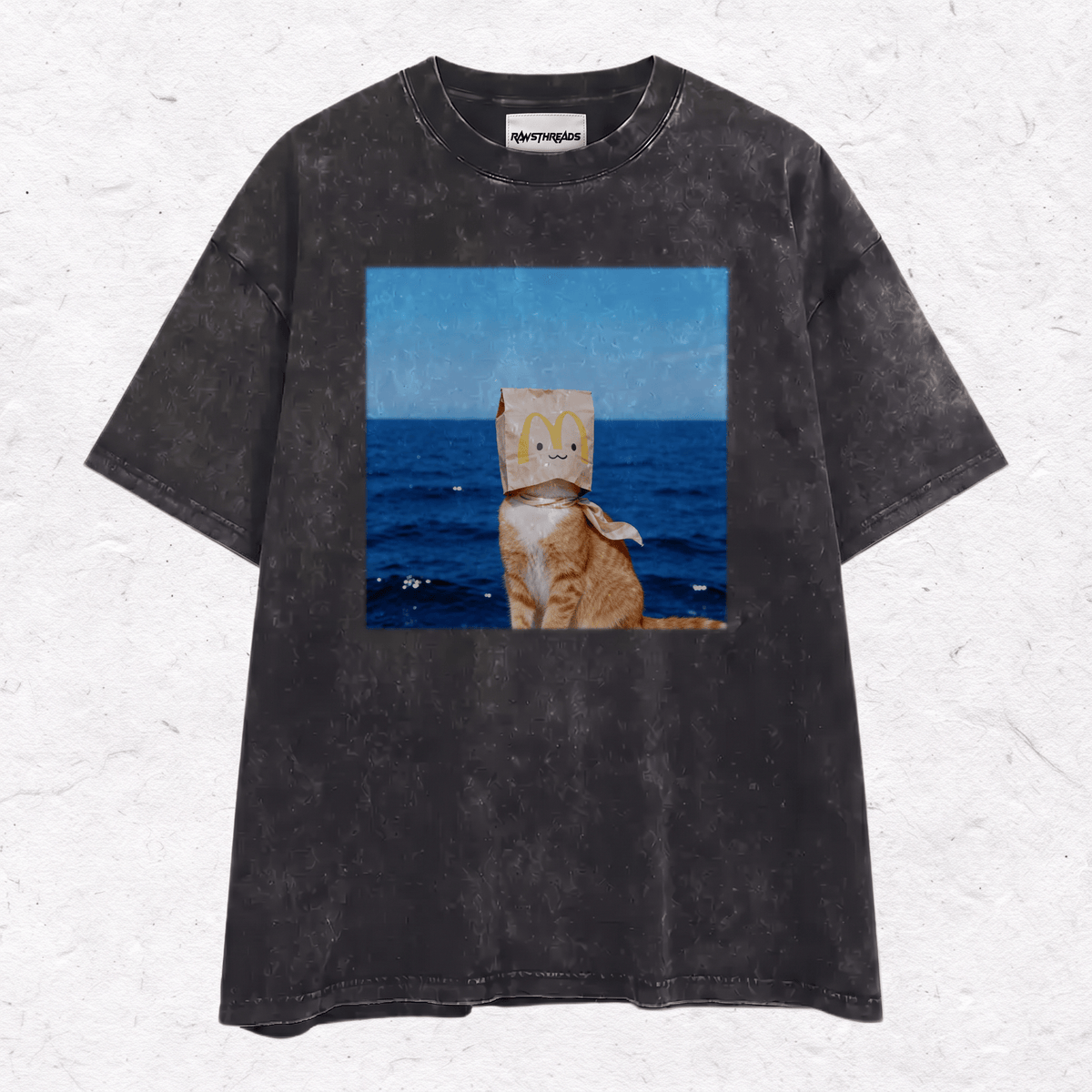 WACKY CAT HEAVY WEIGHT COTTON TEE-020