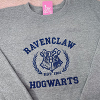 Green Leaf Border Harry Potter Hogwarts Embroidered Sweatshirt/ Hoodie