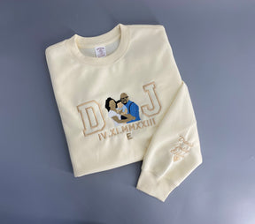 Custom Family Photo Embroidery Hoodie