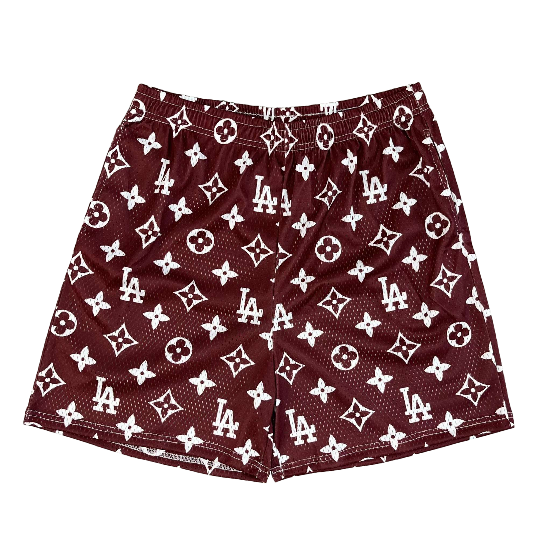 BROWN LA MESH SHORTS-8666