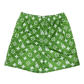 GREEN LA MESH SHORTS-8676