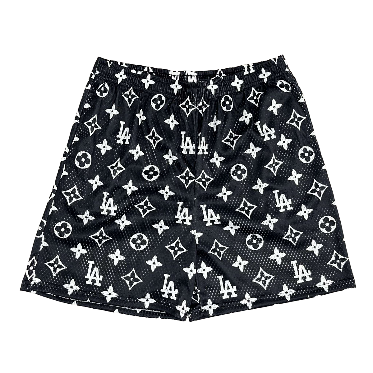 BLACK LA MESH SHORTS-8670