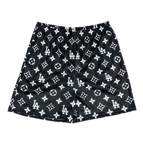 BLACK LA MESH SHORTS-8670