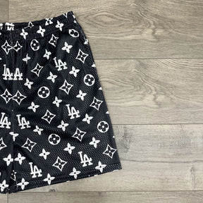 BLACK LA MESH SHORTS-8670