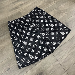 BLACK LA MESH SHORTS-8670