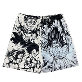BLACK&WHITE GOKU MESH SHORTS-8665