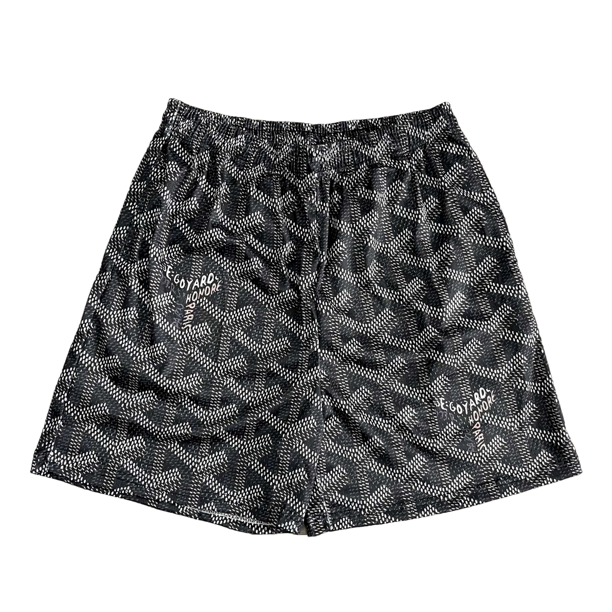 BLACK GY MESH SHORTS-8707