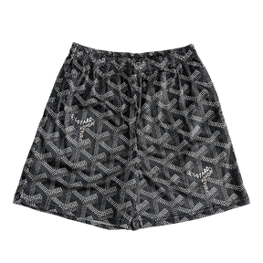 BLACK GY MESH SHORTS-8707