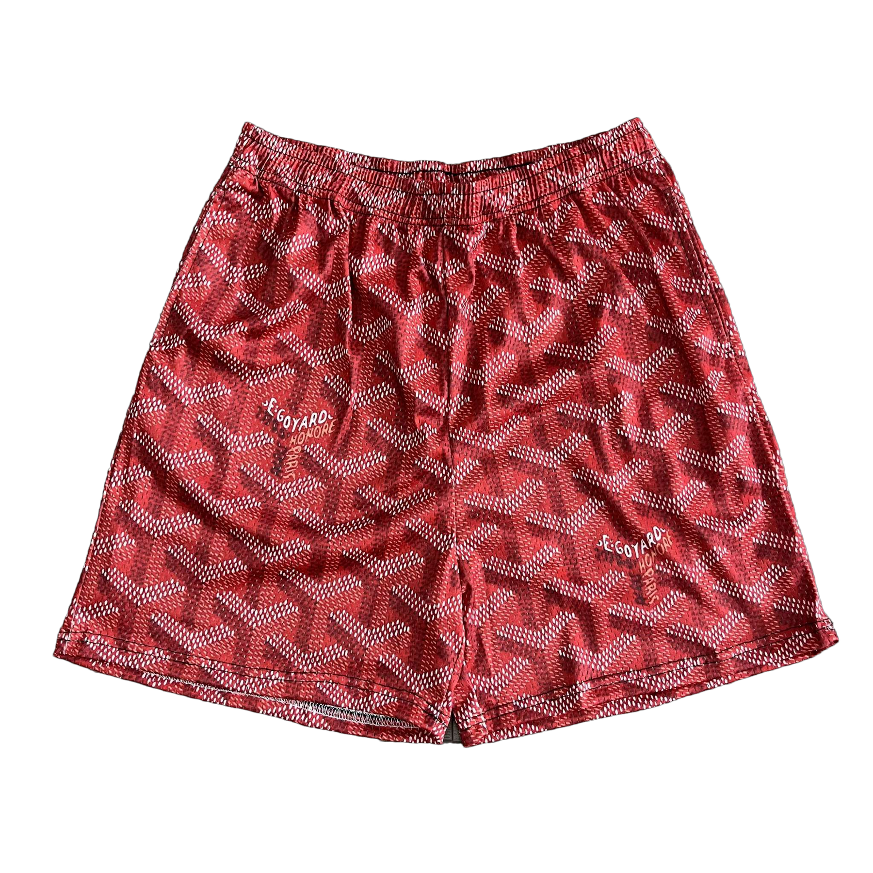 RED GY MESH SHORTS-8708