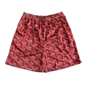 RED GY MESH SHORTS-8708