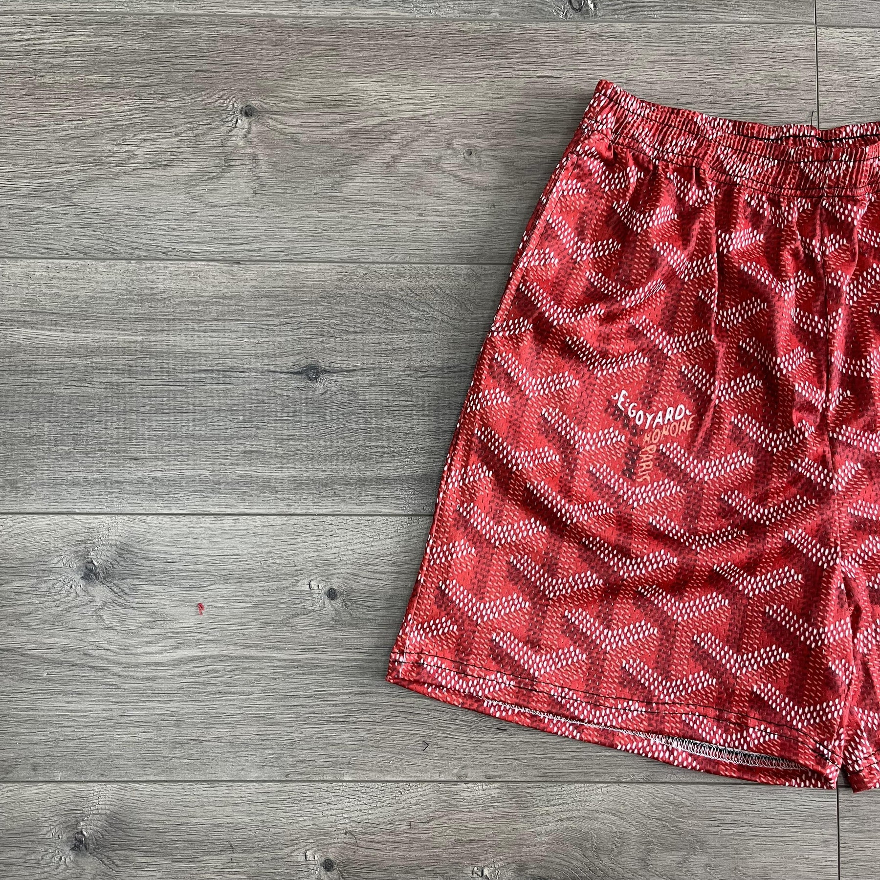 RED GY MESH SHORTS-8708