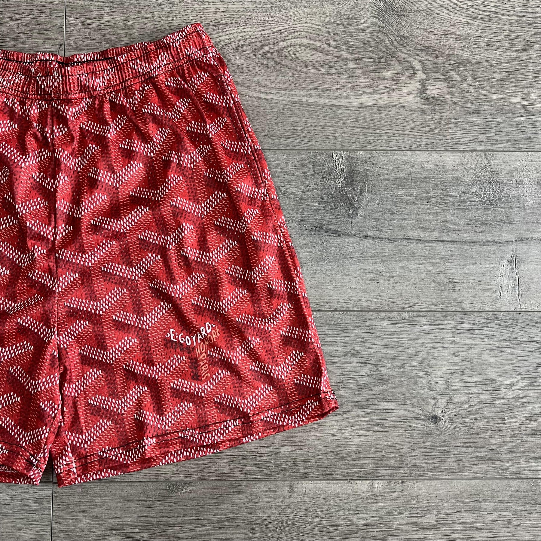 RED GY MESH SHORTS-8708