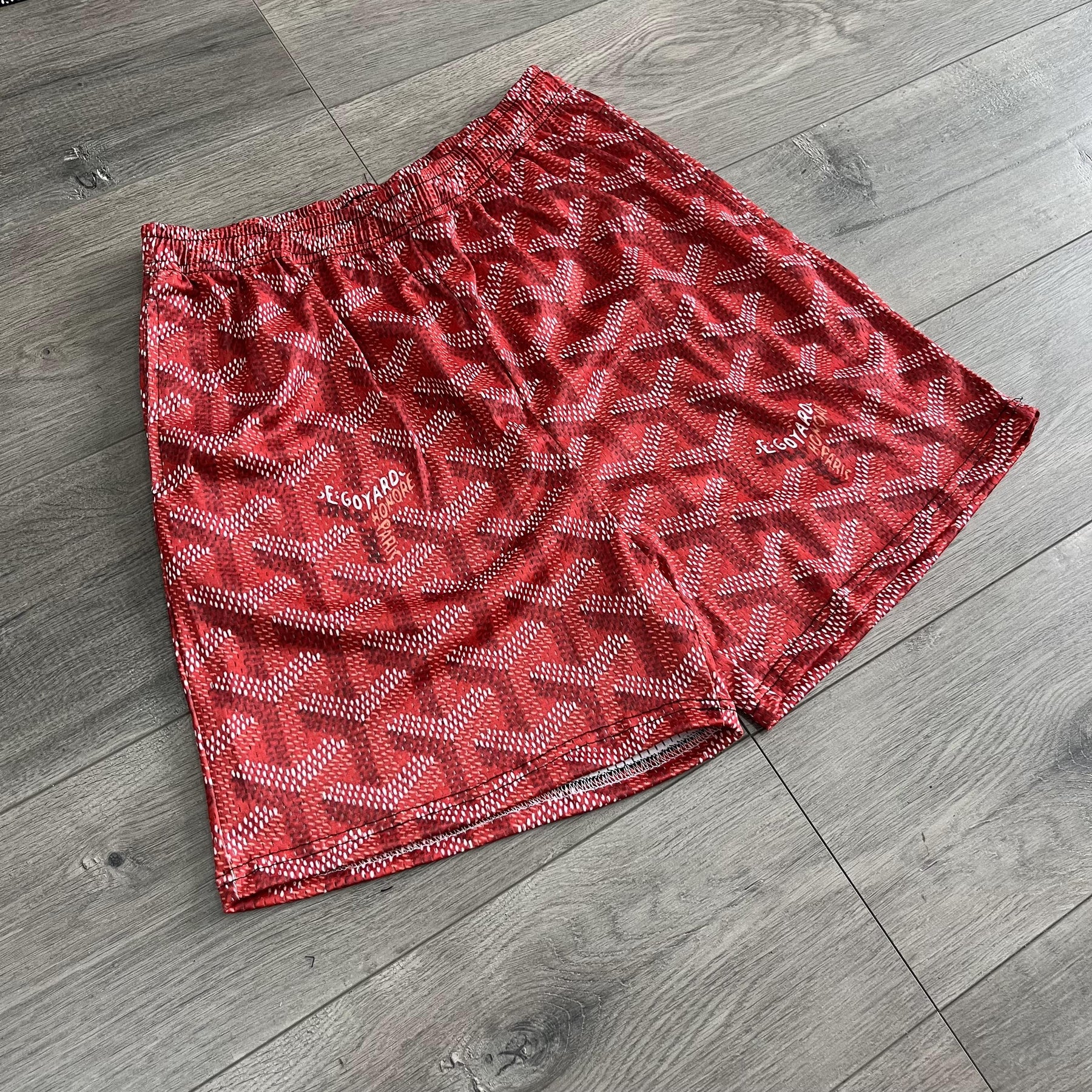 RED GY MESH SHORTS-8708