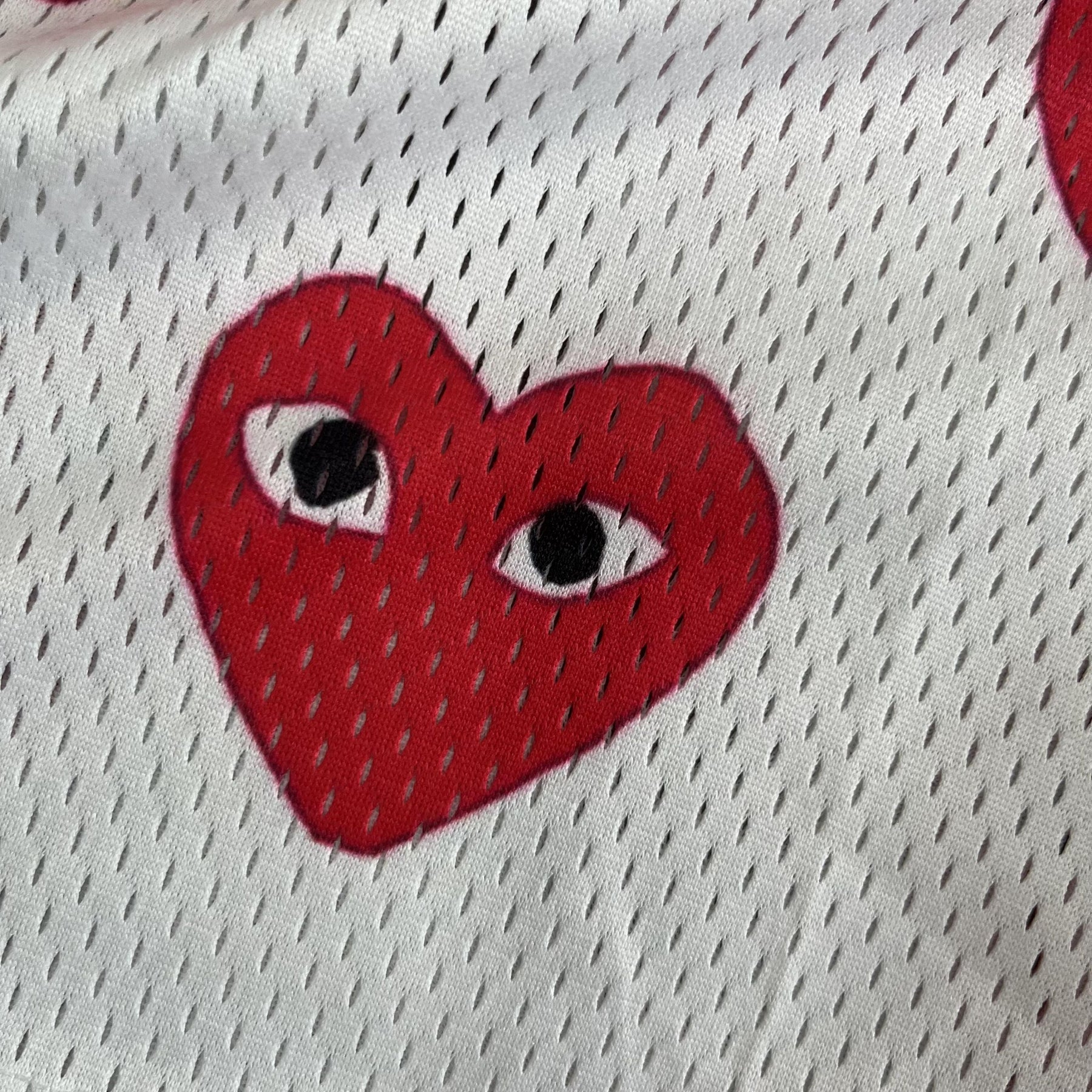 RED CDG MESH SHORTS-8716