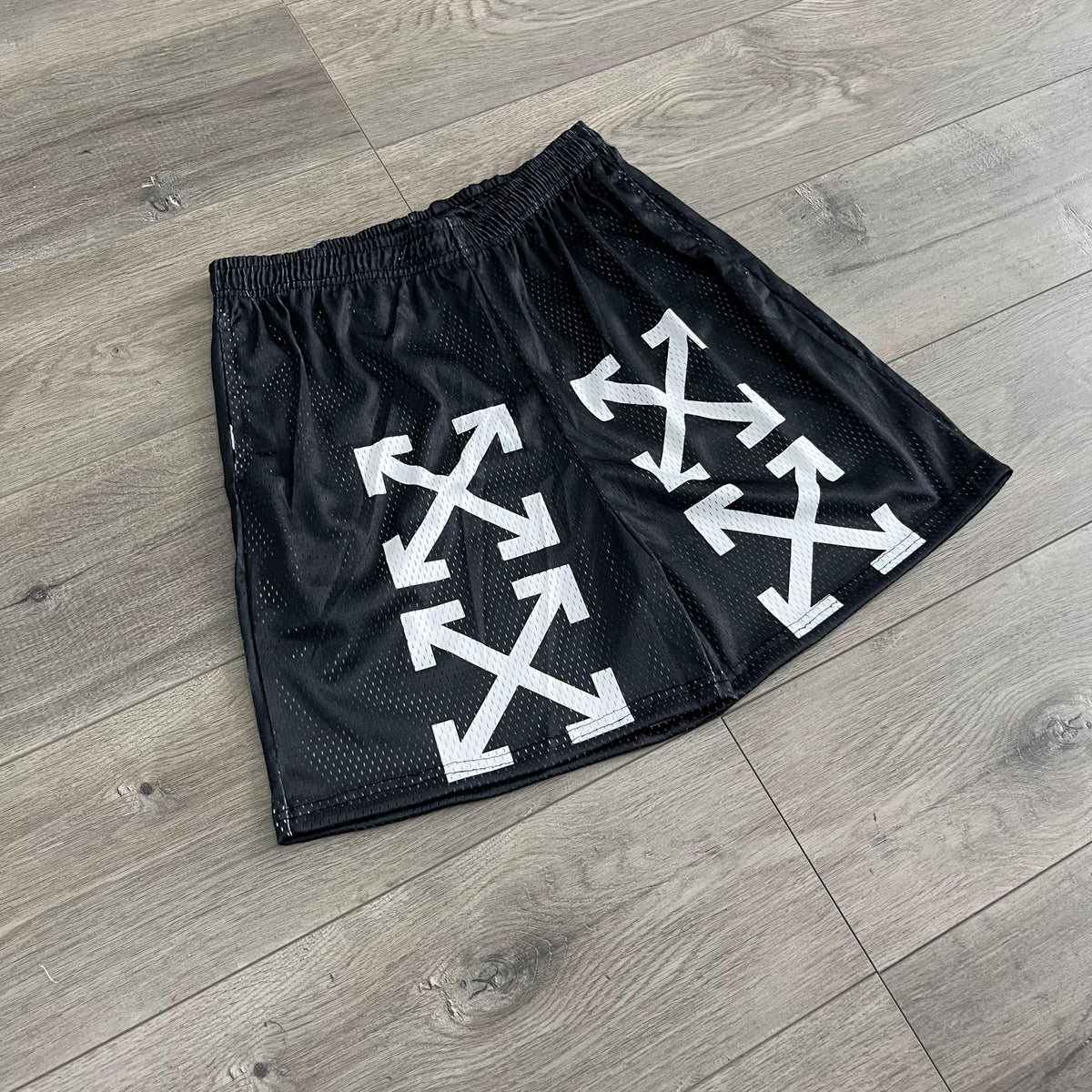 BLACK OW MESH SHORTS-8726