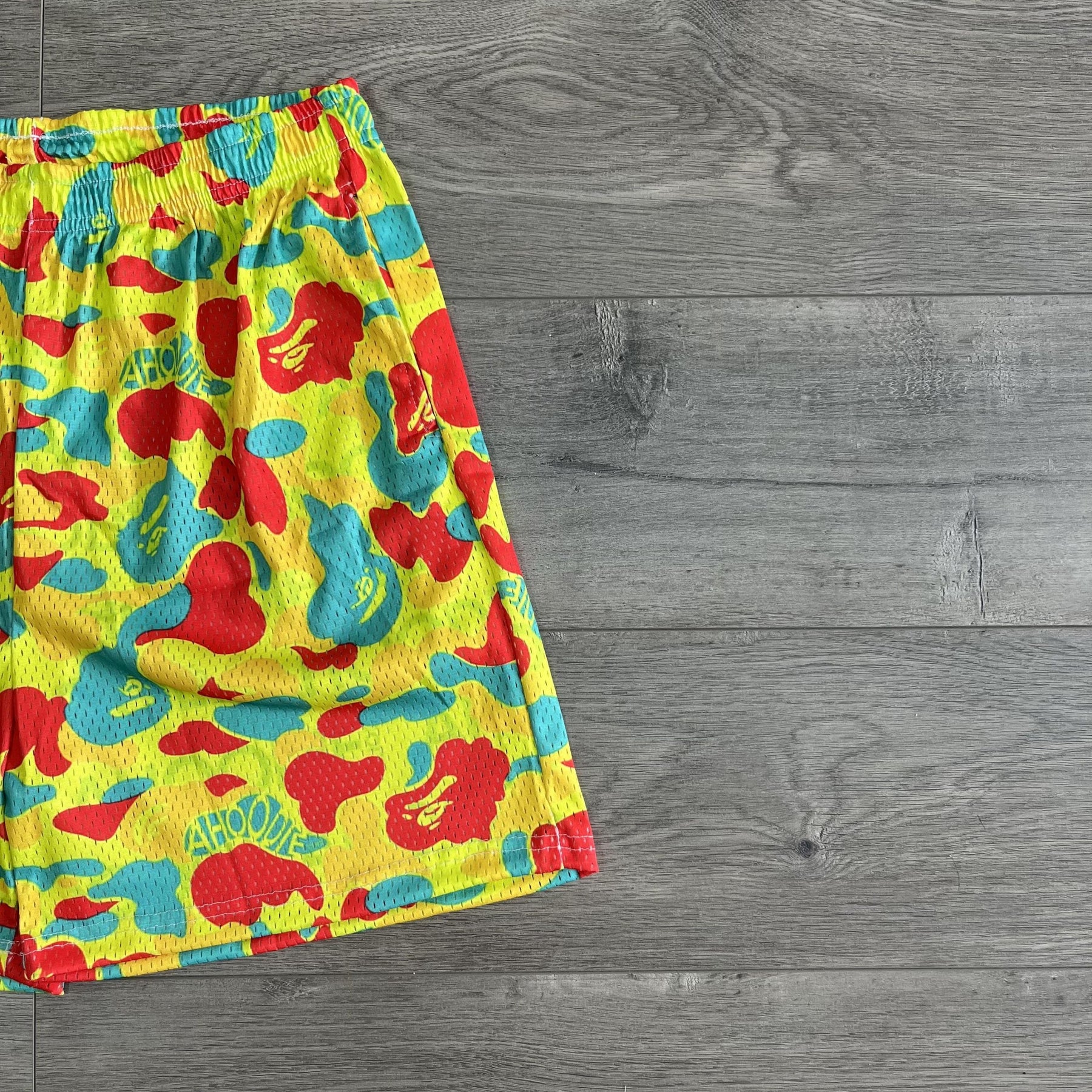 COLORFUL CAMO MESH SHORTS-8729