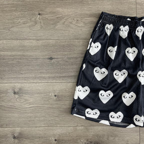 BLACK CDG MESH SHORTS-8732