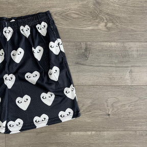 BLACK CDG MESH SHORTS-8732