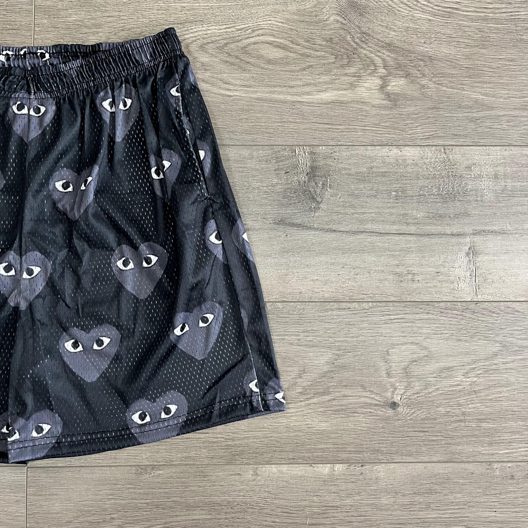 B&GREY CDG MESH SHORTS-8734