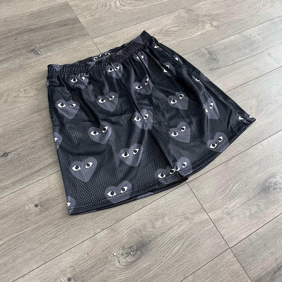 B&GREY CDG MESH SHORTS-8734