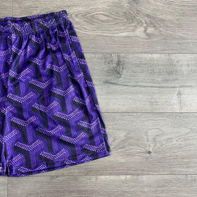 PURPLE GY MESH SHORTS-8736